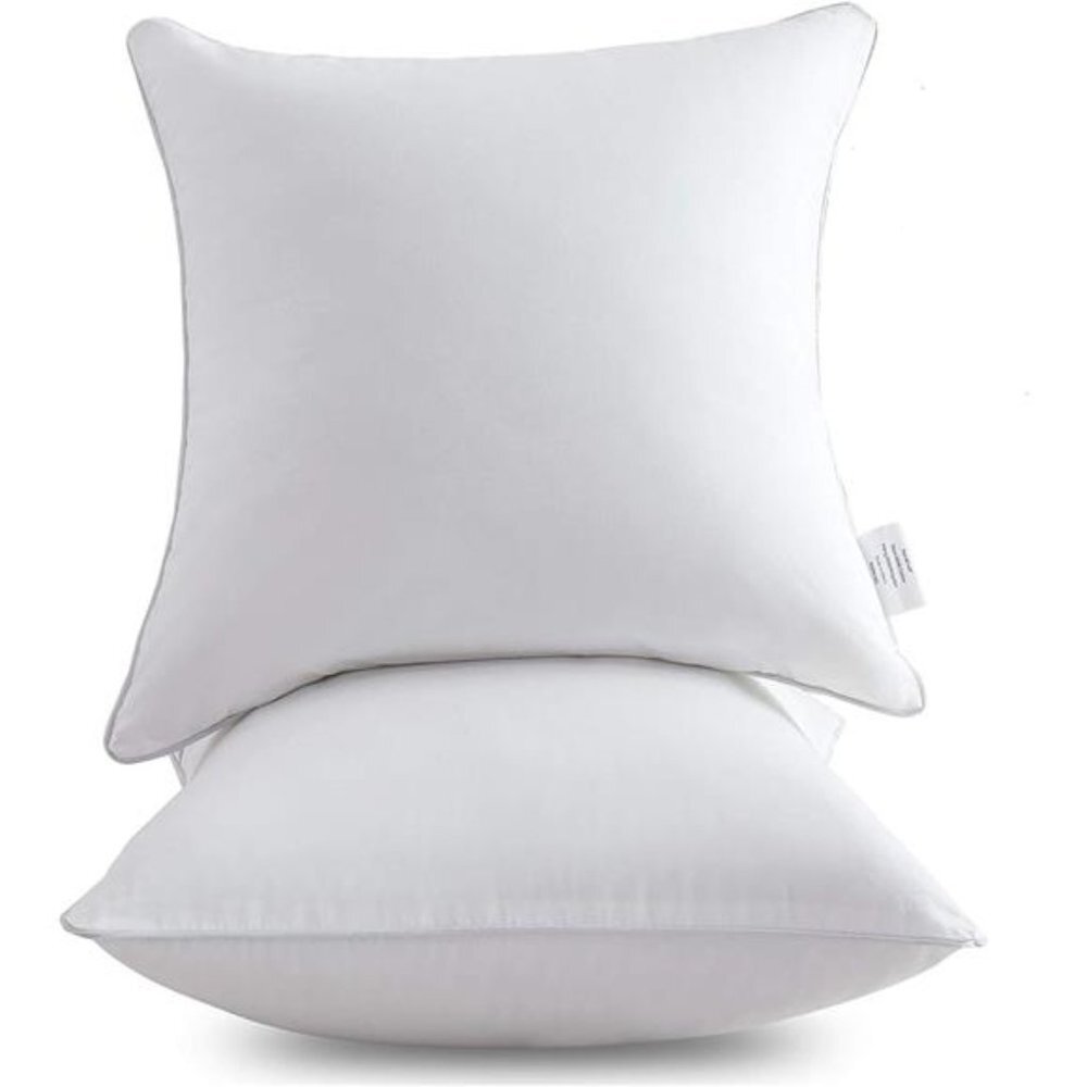 Throw Pillow Inserts with 100% Cotton Cover -20 Inch Square Interior Sofa Pillow